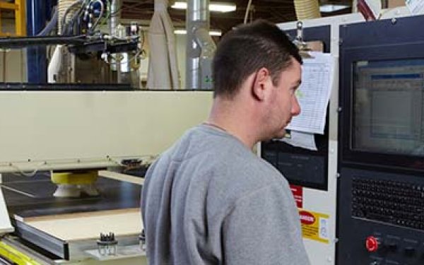 man working on computer