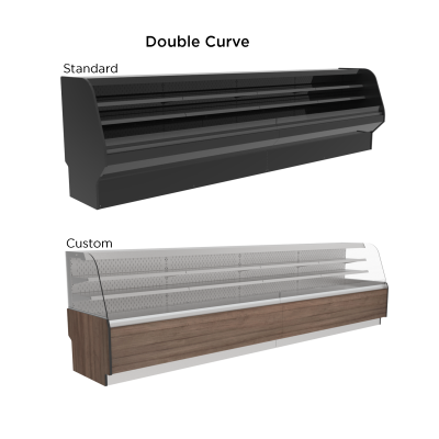 Matches Double Curve Front Glass Service Display