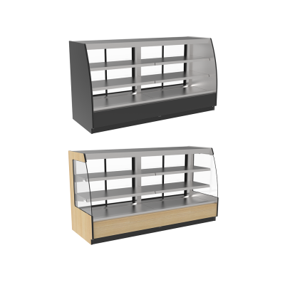Double Curve Three-Level Rear-Loading Self-Service Heated Display