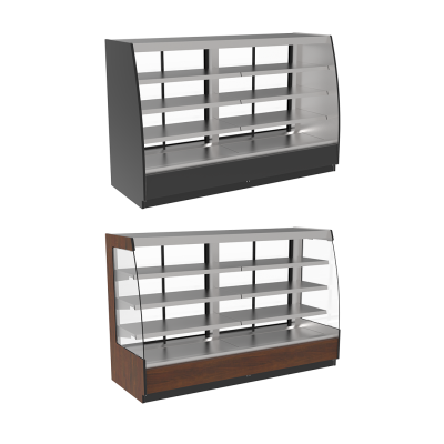 Double Curve Four-Level Rear-Loading Self-Service Heated Display
