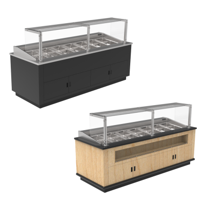 Refrigerated Food Bar - Single Sided Service Air Over